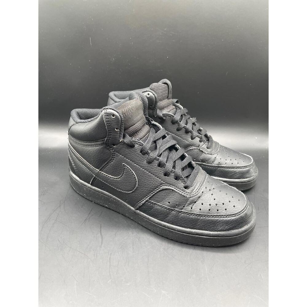 Nike Court Vision Next Nature Mid Triple Black Mens size 7